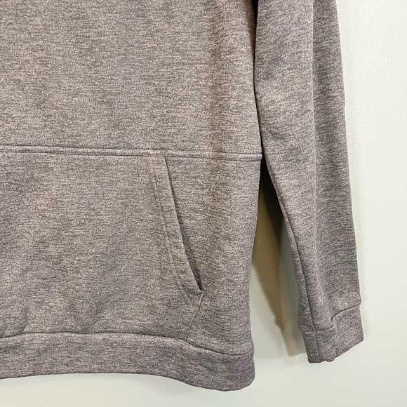 Nike Dri-Fit Men's Gray Graphic Logo Ribbed Pullover Hoodie Jacket Size M - Picture 9 of 9